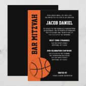 Basketbal Bar Mitswa Kaart (Voorkant / Achterkant)