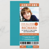 Basketbal bar mitswa nodigt uit kaart (Voorkant / Achterkant)