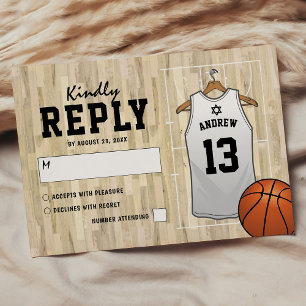 Basketbal Bar Mitswa RSVP Kaartje
