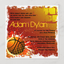 Basketbal Bar Mitswa Uitnodiging