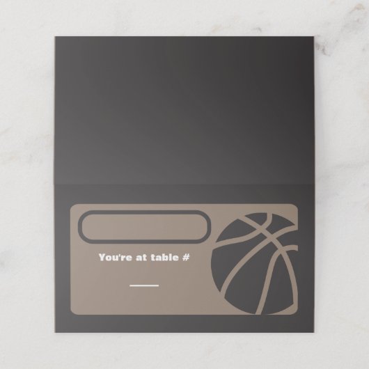 BASKETBAL Bar Mitswa Zittafel Escort Kaart Plaatskaartje (Buitenkant ongevouwen)