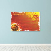 Basketbal Bar Mitzvah Bar Mitzvah Inlogbord Canvas Afdruk (Insitu (Houten vloer))