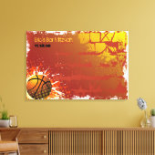 Basketbal Bar Mitzvah Bar Mitzvah Inlogbord Canvas Afdruk (Insitu (Woonkamer))