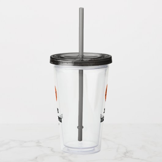 Basketbal Bar Mitzvah gepersonaliseerd Acryl Drinkbeker (Rechts)