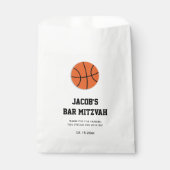 Basketbal Bar Mitzvah gepersonaliseerd Bedankzakje (Voorkant)