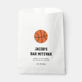 Basketbal Bar Mitzvah gepersonaliseerd Bedankzakje