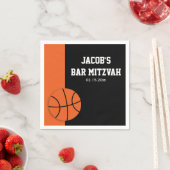 Basketbal Bar Mitzvah gepersonaliseerd Servet (Insitu)
