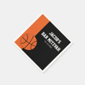 Basketbal Bar Mitzvah gepersonaliseerd Servet (Hoek)