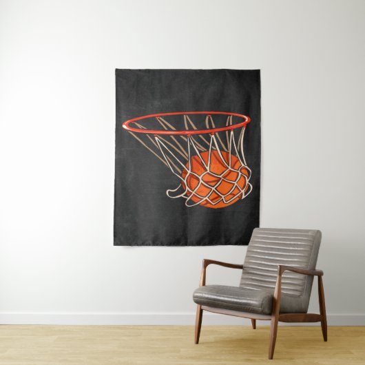 Basketbal Basket |Basketbal Liefhebber Wandkleed (In situ)