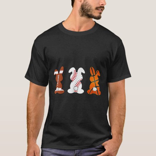 Basketbal Basketbal Football Sport Paashaas R T-shirt (Voorkant)