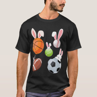 Basketbal Basketbal Football Voetbal Sporten Pasen T-shirt