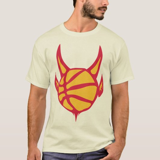 basketbal basketball basketball devil het sportlog t-shirt (Voorkant)