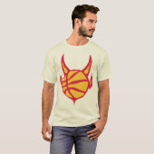 basketbal basketball basketball devil het sportlog t-shirt (Voorkant volledig)