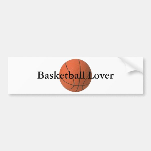 basketbal, Basketball Lover Bumpersticker (Voorkant)