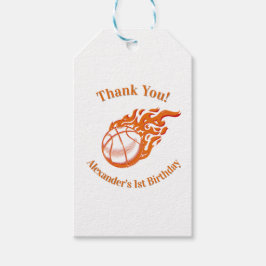 Basketbal bedankje 3 cadeaulabel