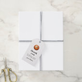 Basketbal bedankkaart cadeaulabel (Met Touw)