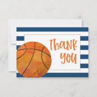 Basketbal Bedankkaart Plat