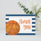 Basketbal bedankkaart vlak (Staand voorkant)