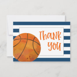 Basketbal bedankkaart vlak