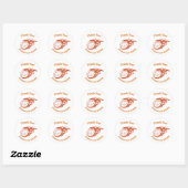 Basketbal bedankstickers ronde sticker (Vel)