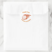 Basketbal bedankstickers ronde sticker (Tas)
