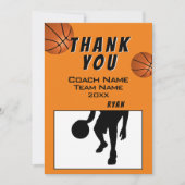 Basketbal Bedankt Coach Kaart (Voorkant)