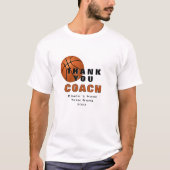 Basketbal bedankt coach t-shirt (Voorkant)
