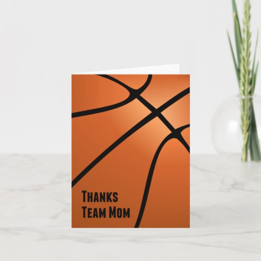 Basketbal Bedankt Team Mom  Blank (Voorkant)
