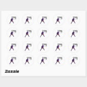 Basketbal bepaalt mijn houding ronde sticker (Vel)