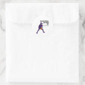 Basketbal bepaalt mijn houding ronde sticker (Tas)