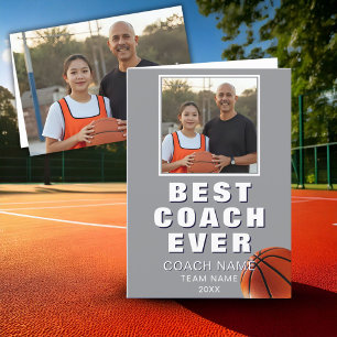 Basketbal Beste Coach Ooit Speler Foto Bedankkaart