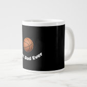 Basketbal beste papa ooit op maat grote koffiekop (Voorkant rechts)