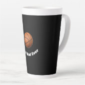 Basketbal beste papa ooit op maat latte mok (Rechterhoek)