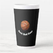 Basketbal beste papa ooit op maat latte mok (Voorkant)