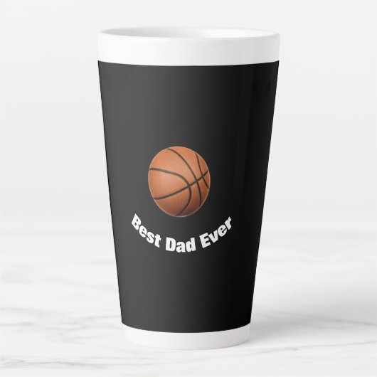 Basketbal beste papa ooit op maat latte mok (Voorkant)