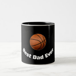 Basketbal beste papa ooit op maat tweekleurige koffiemok