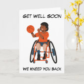 basketbal beterschap kaarten (Gele Bloem)