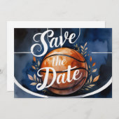 Basketbal Bewaar de datum met basketbal op het vel Kaart (Voorkant / Achterkant)