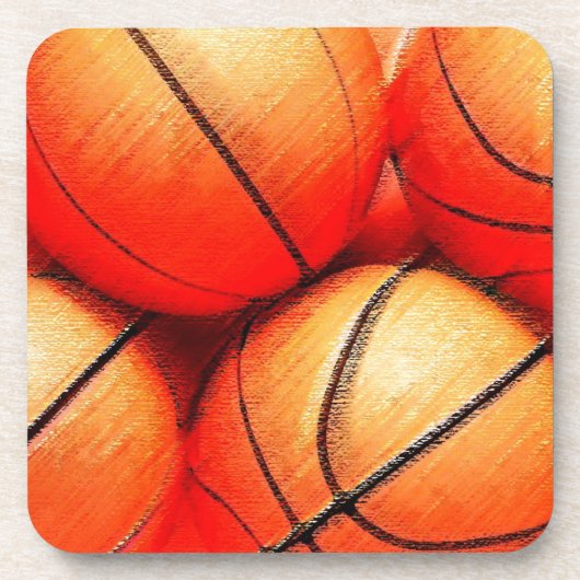 Basketbal Bier Onderzetter (Voorkant)