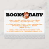 Basketbal Boeken voor Baby Enclosure Invite Insert Informatiekaartje (Voorkant)