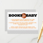 Basketbal Boeken voor Baby Enclosure Invite Insert Informatiekaartje