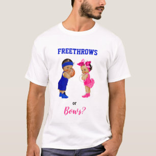 Basketbal Boog Baby Jongen Meisje Geslacht Onthull T-shirt