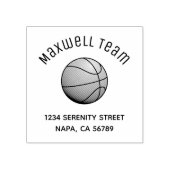 Basketbal Boog Familie Adres Rubberstempel (Afrduk)