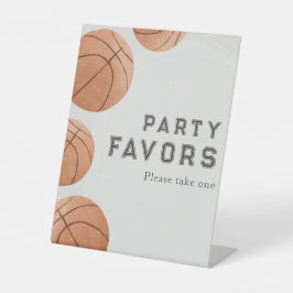 Basketbal Boy's Birthday Party Favorieten Tafel Reclamebord Met Voetstuk
