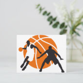 basketbal briefkaart (Staand voorkant)