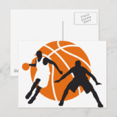 basketbal briefkaart (Voorkant / Achterkant)