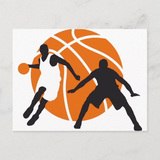 basketbal briefkaart (Voorkant)