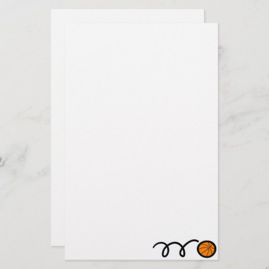 Basketbal Briefpapier (Voorkant / Achterkant)