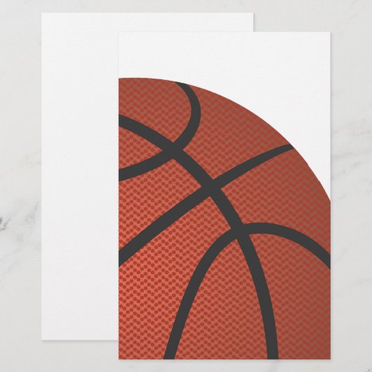 basketbal briefpapier (Voorkant / Achterkant)