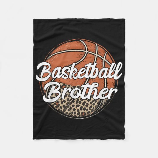Basketbal Broer Leopard Basketbal Lover Fleece Deken (Voorkant)